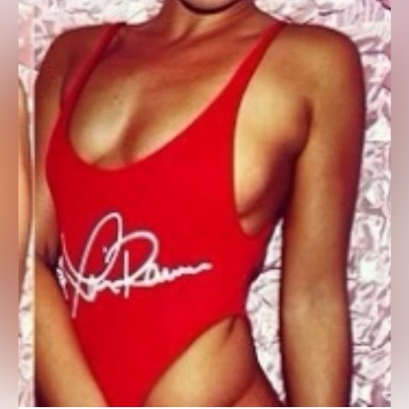 NWOT ⚜️🧡⚜️ Laina Rauma rare! Orange thong one piece bikini swimsuit - Picture 5 of 14